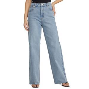 Numero Juniors' Wide Straight-Leg Jeans - Bleach Blue Size 28